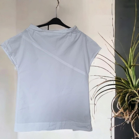 COS Tops - Cos white cotton blend roll neck sz 36 uk 10